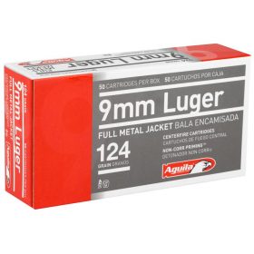 Aguila 9mm Luger Ammo 124 Grain Full Metal Jacket