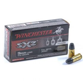 Winchester SXZ 9mm Luger Ammo 115 Grain Full Metal Jacket Training System